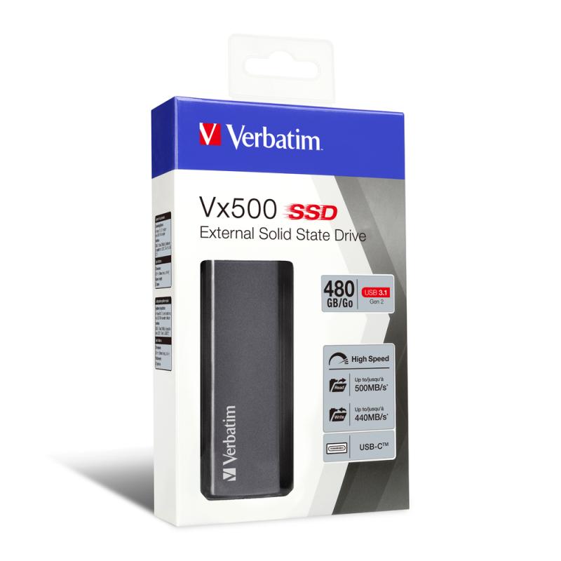 Verbatim Vx500 480 GB SSD extern (tragbar) USB 3 1 Verbatim1 Verbatim 1 Gen 2 (47443)