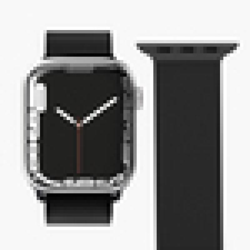 VonMählen Watchstrap for Apple Milanese Loop Case 2 Band One black Schwarz (AWS00097)