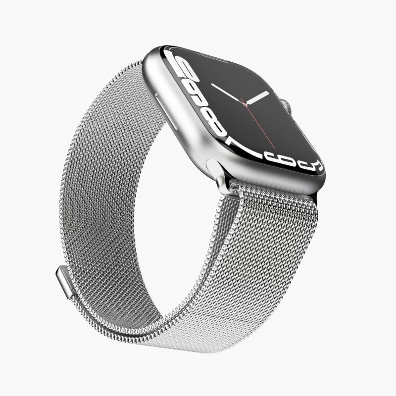 VonMählen Watchstrap for Apple Milanese Loop Case 2 Band One silver (AWS00096)