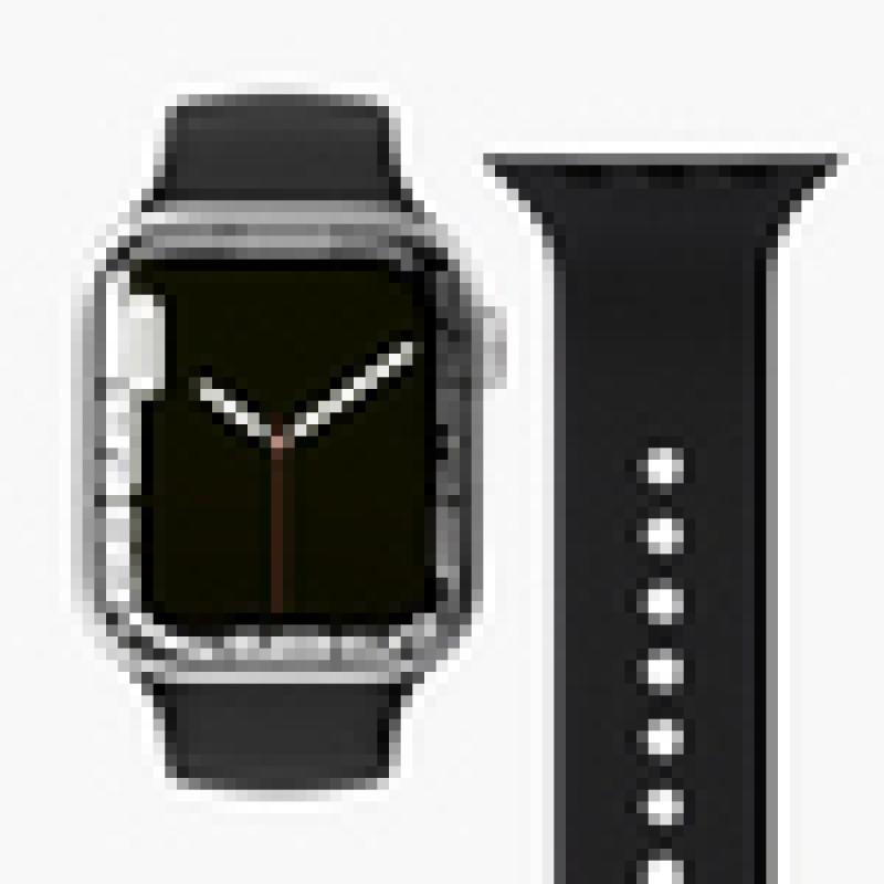 VonMählen Watchstrap for Apple Silicone Loop Case 1 Band One black Schwarz (AWS00002)