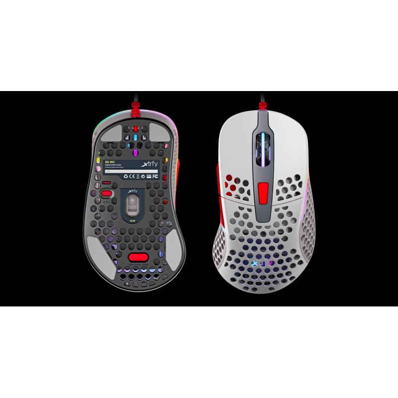 Xtrfy Mouse M4 RGB Grey White (XG-M4-RGB-RETRO) (XGM4RGBRETRO)