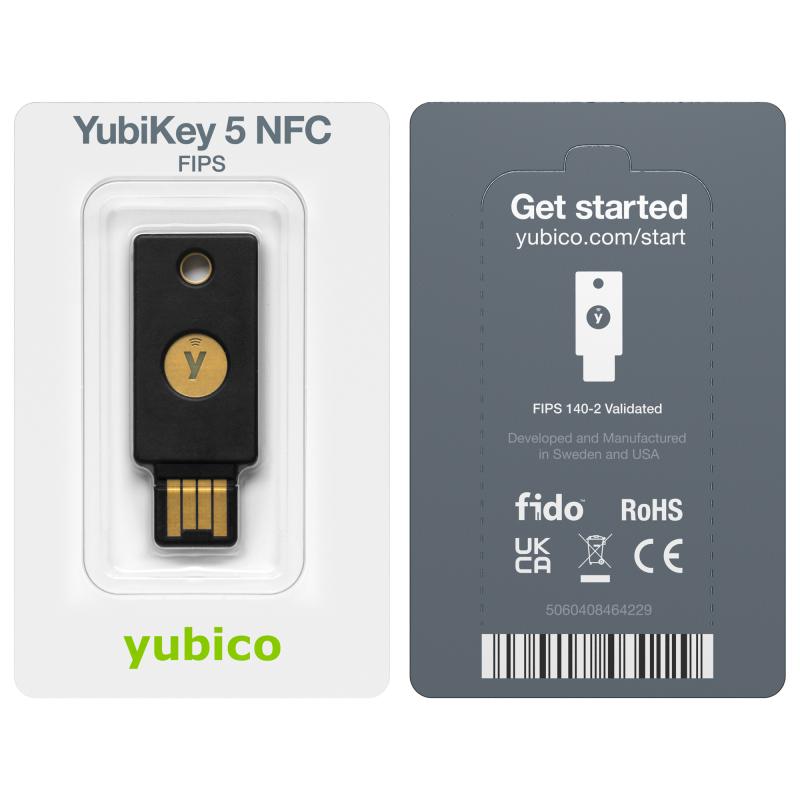 YUBICO YubiKey 5 NFC FIPS USB-Sicherheitsschlüssel USBSicherheitsschlüssel (5060408464229)